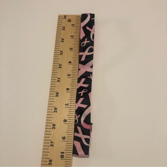 3/$15 New Sweaty Bands Headband Breast Cancer Awareness Black & Pink 1 inch - Picture 8 of 8